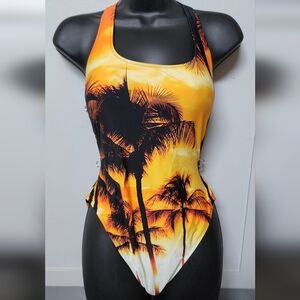 American Eagle Outfitters Yellow and Black Bodysuit